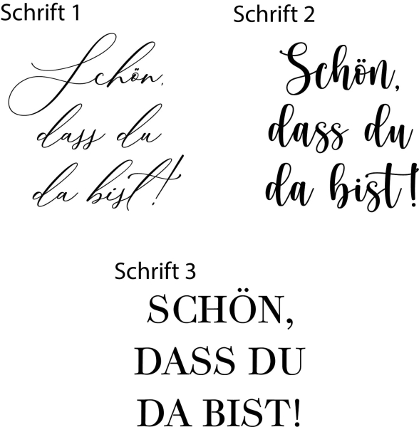 Aufleger "Schön, dass du da bist!"